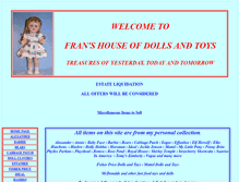 Tablet Screenshot of franshouseofdollsandtoys.com